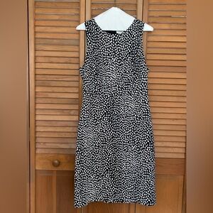 J. Crew Black and White Sleeveless Sheath Dress
